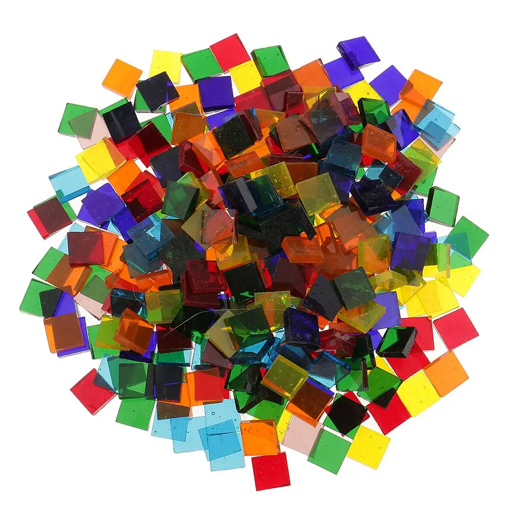 320g Multicolor Square Vitreous Mosaic Tiles Tessera for Making 10x10mm