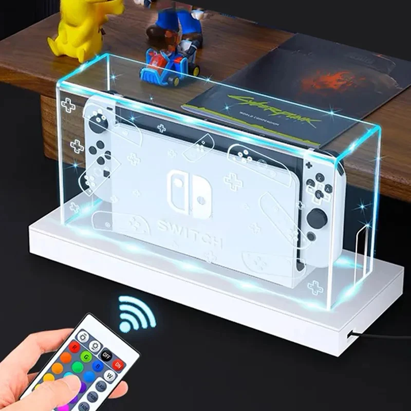 OLED-чехол VITCOCO для Nintendo Switch с крышкой освещения защитная прозрачная подставка