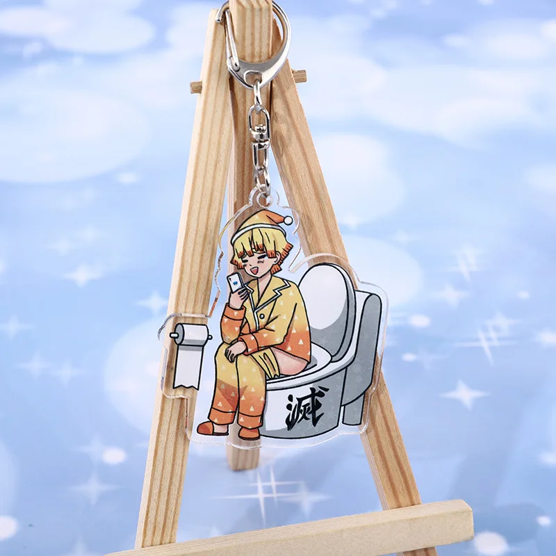 Tanjirou Nezuko Zenitsu Inosuke забавный стиль акриловые брелки аниме периферийные устройства
