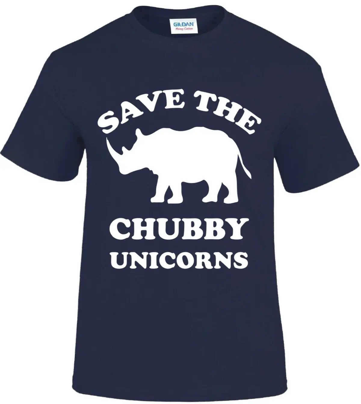 

Save The Chubby Rhinoceros Mens T Shirt Funny S -5XL Top T-Shirt