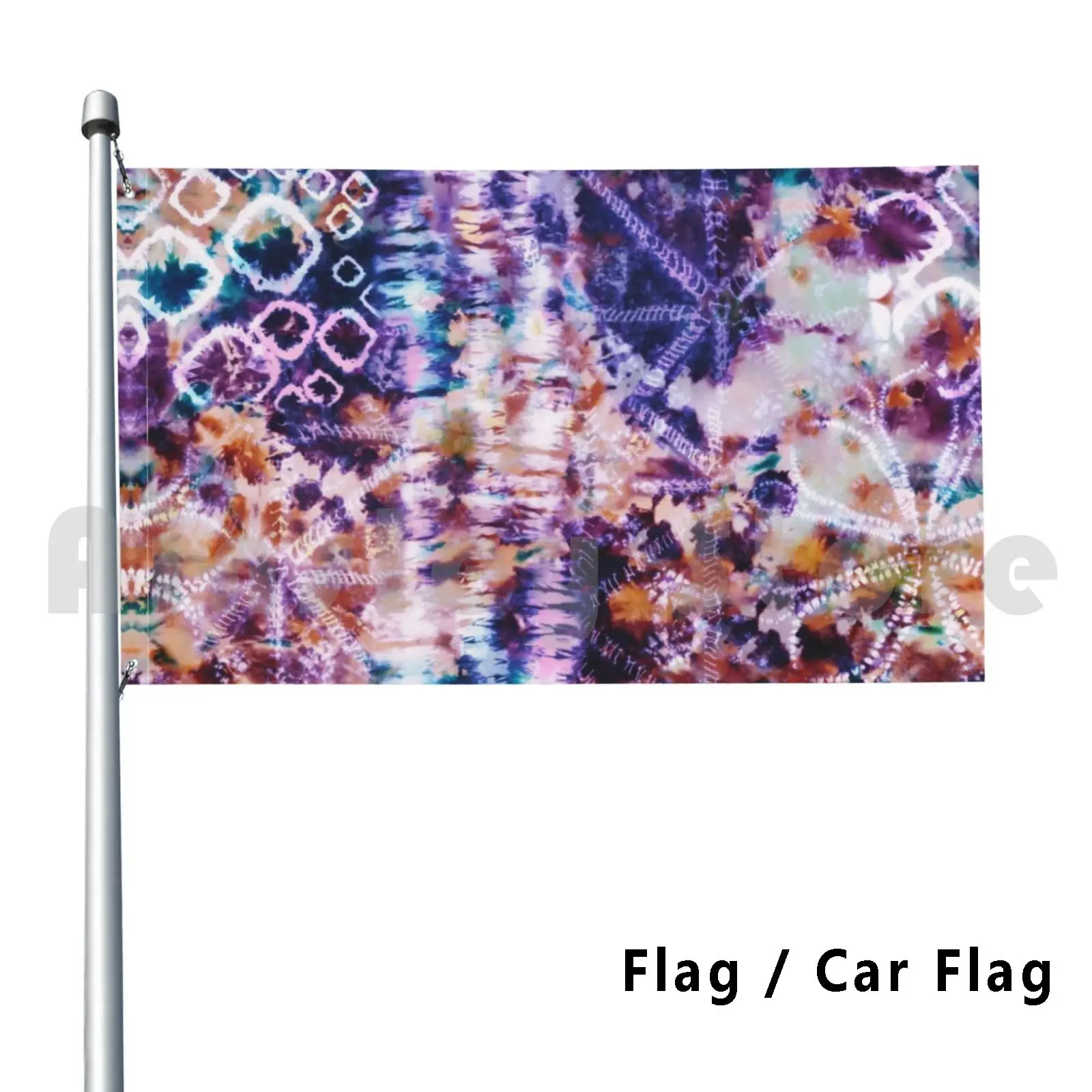 

Tie-Dye Shibori Seascapes Outdoor Decor Flag Car Flag Tie Dye Rainbow Acid Swirl Twirl Rollercoaster Merry Go