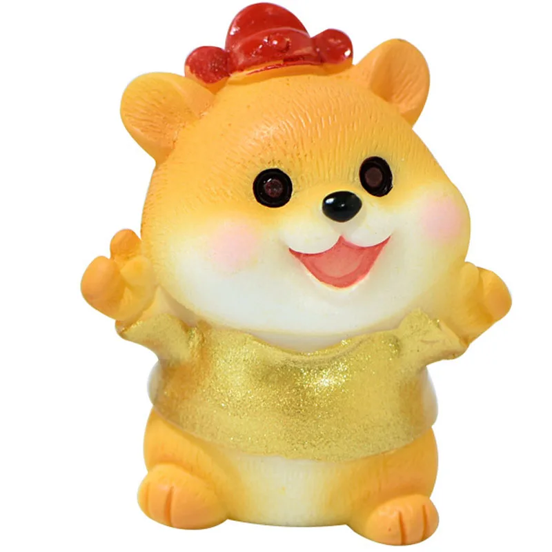 

Миниатюрная мультяшная сказочная собака на удачу, садовый декор, горшок для растений, Ландшафтные украшения, полимерные статуэтки, миниатю...