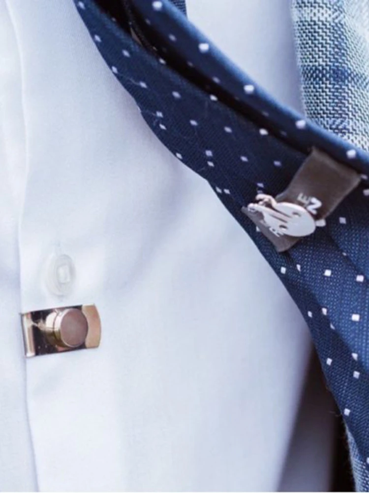 

Magnetic Invisible Tie Clip Automatically Fixed Stainless Steel Metal Shirt Tie Clips Creative Jewelry for Men Accessories Gifts