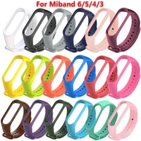 silicone bracelet for xiaomi mi band 7 6 5 4 3 sport wristband mi band 5 6 band4 replacement strap for miband 7 smart watch band