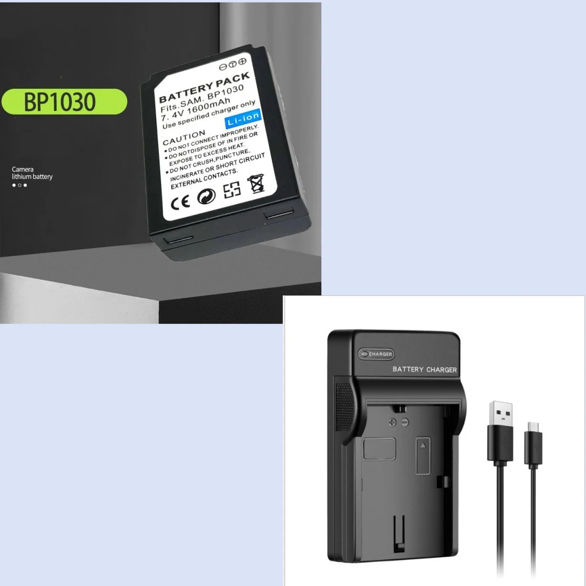 Аккумулятор для камеры Samsung NX200 NX210 NX1000 NX1100 NX2000 NX-300M L10 + зарядное устройство USB