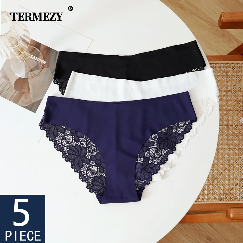 5 шт./партия женские кружевные трусики с низкой посадкой