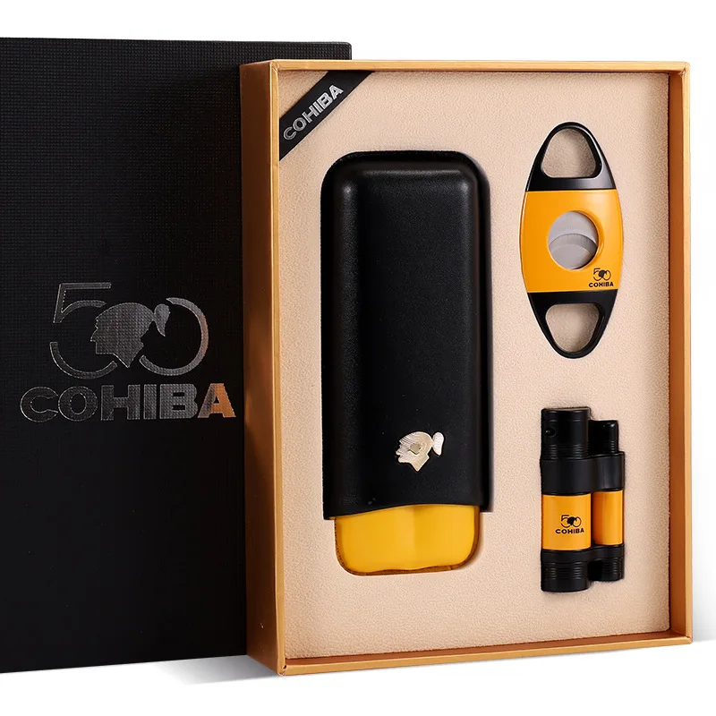 Набор аксессуаров для сигар COHIBA 3 шт. органайзер зажигалки подарочный набор 50-е
