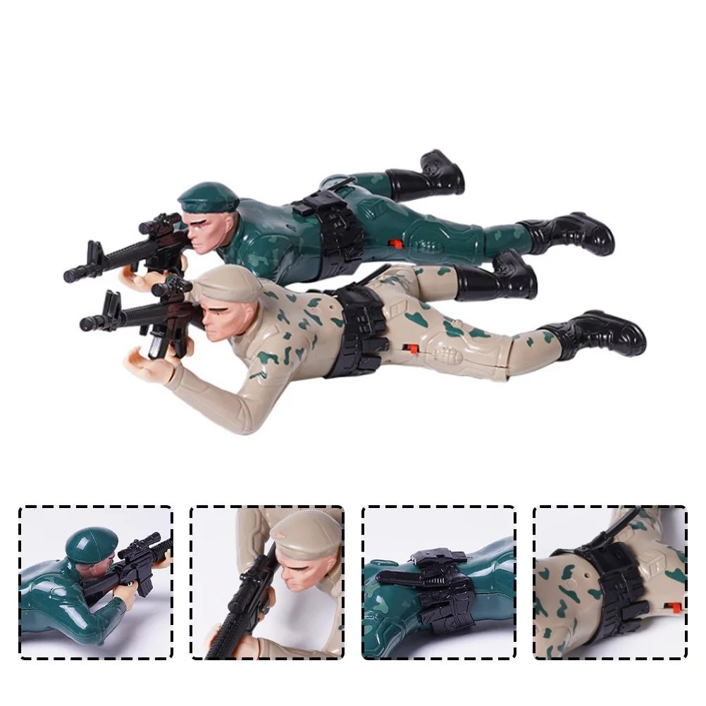 

Soldier Figures Toys Action Electric Toy Soldiers Crawling Menfigure Kids Playset People Figurinesfigurine Scale Ranger Model