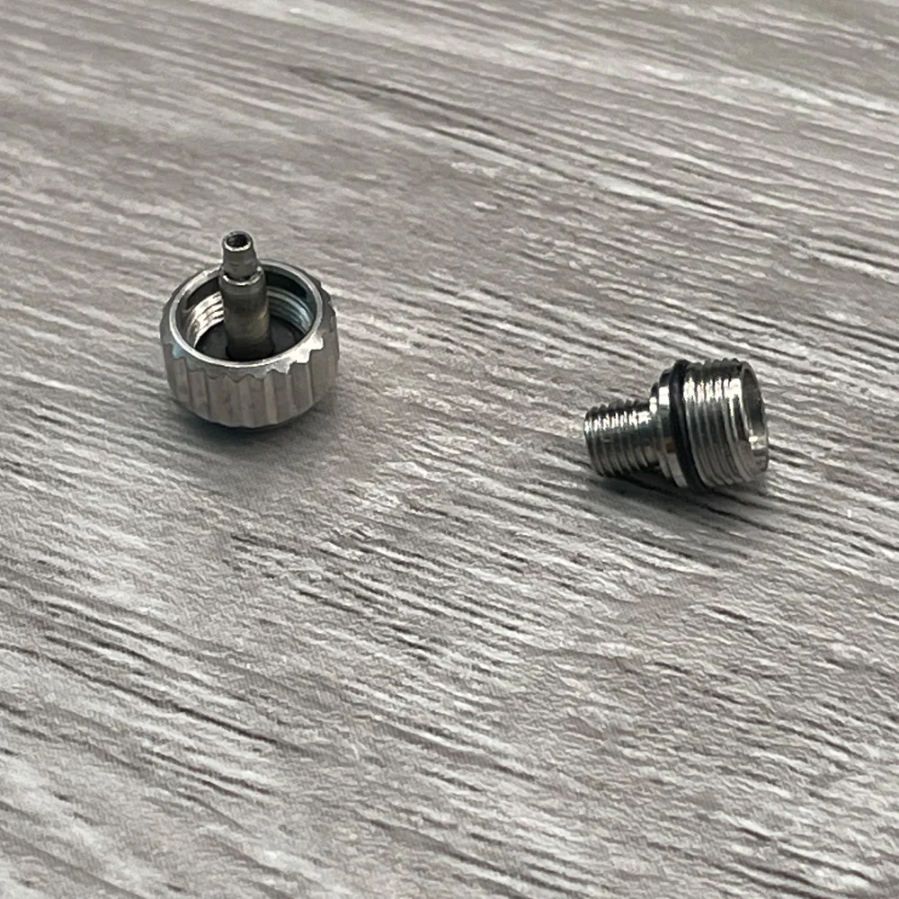 SUB Stainless Steel Silver Gold Screw Watch Crown&Tube Waterproof 7mm x 4.2mm for RLX GMT Watch Case
