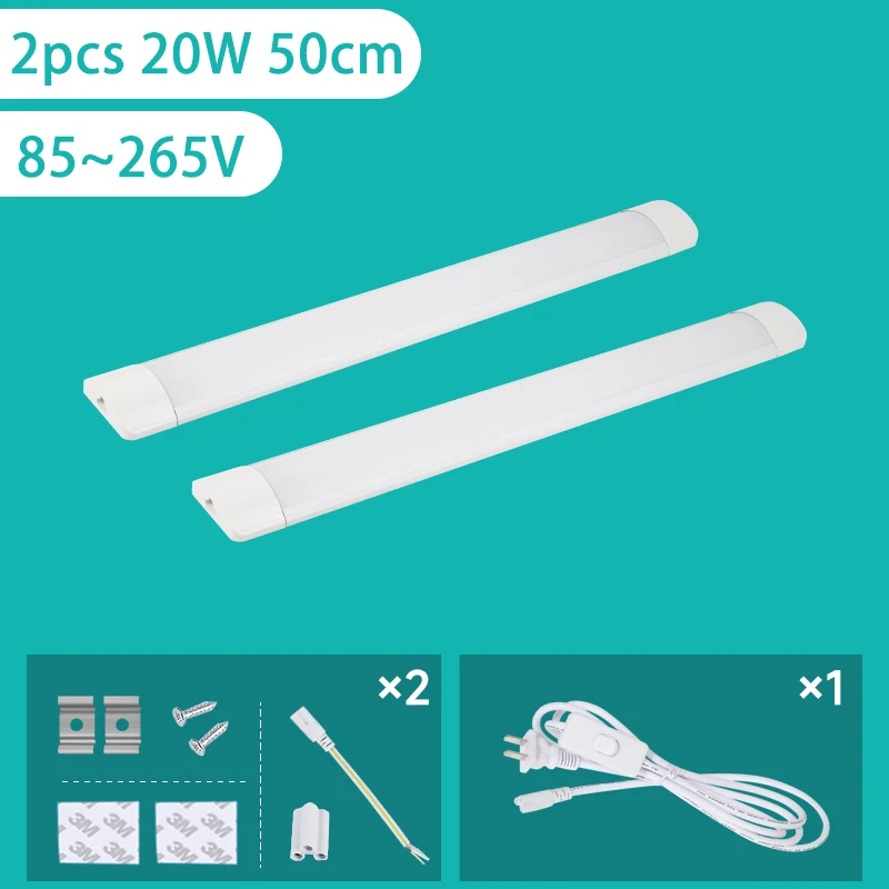 

Супер яркий кухонный светильник под шкафом, 20 Вт, 10 Вт, 6 Вт, светодиодные фонари для кухни, 220 В, 110 В, кухонное освещение, светодиодная трубка