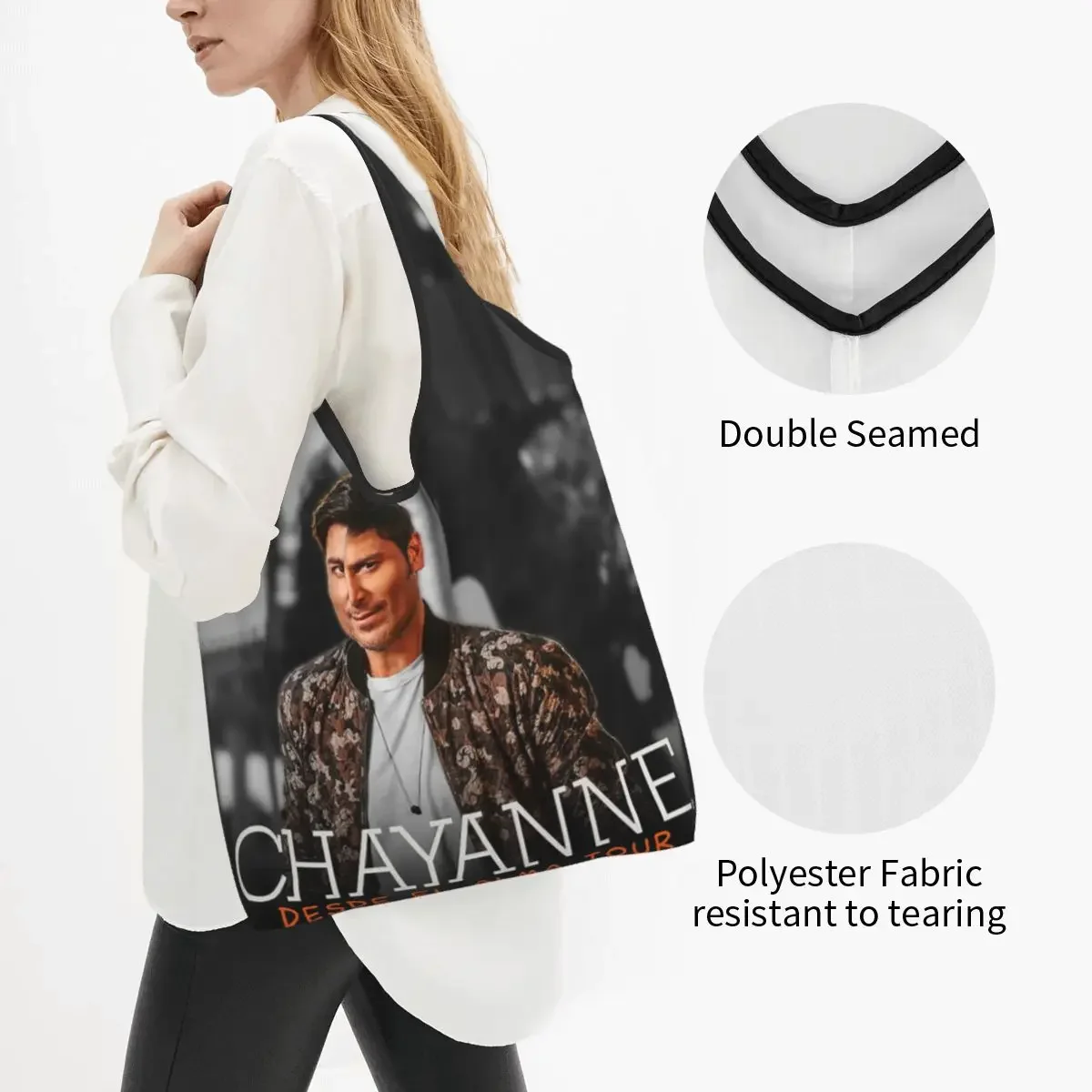 Пользовательские Bopakal Chayanne Desde El Alma Tour 2019 продуктовая сумка для покупок модная