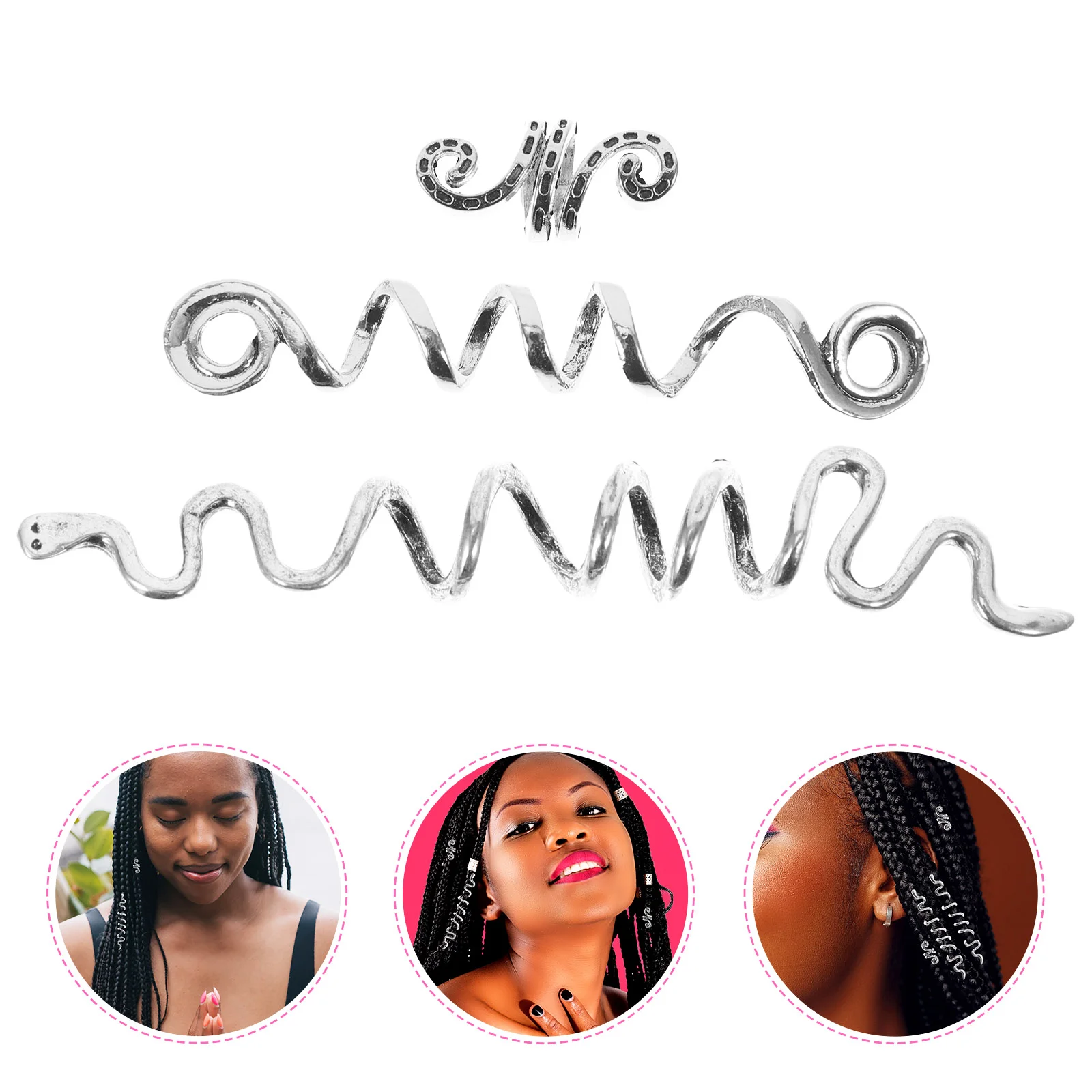 6 шт. африканские дреды аксессуары для волос косичек кольцо зажим подвески