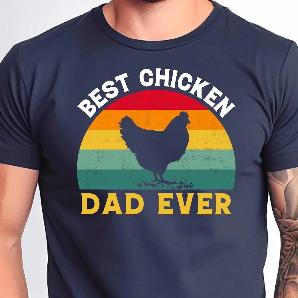 Футболка Best Chicken Dad Ever Funny Farmer Farming Lover Cute