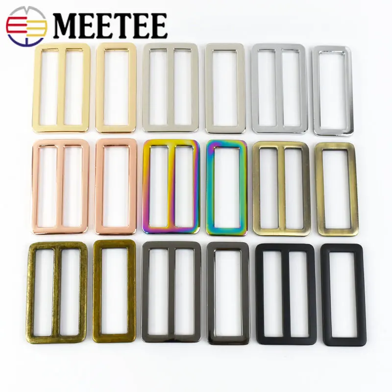 

10Pcs 38mm Metal Ring Buckles Tri-Glide Adjust Clasp Bag Straps Slider Hook DIY Webbing Belt Buckle Adjustable Sewing Button