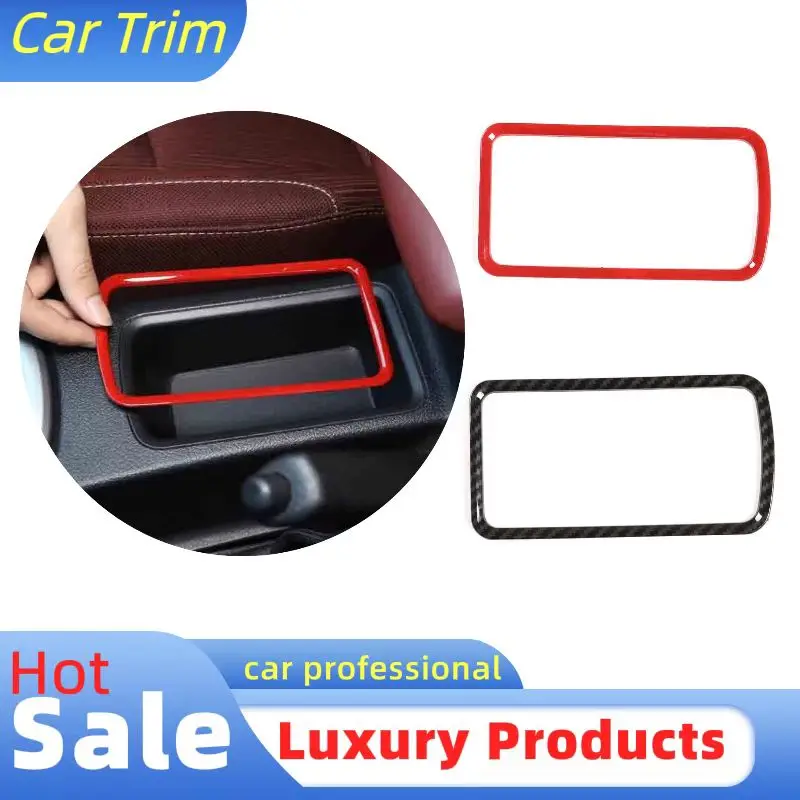 

Interior Moulding For Toyota Hilux Revo 2015-2021 ABS Carbon Fiber Center Control Gear Storage Box Frame Cover 1 PCS Auto Parts