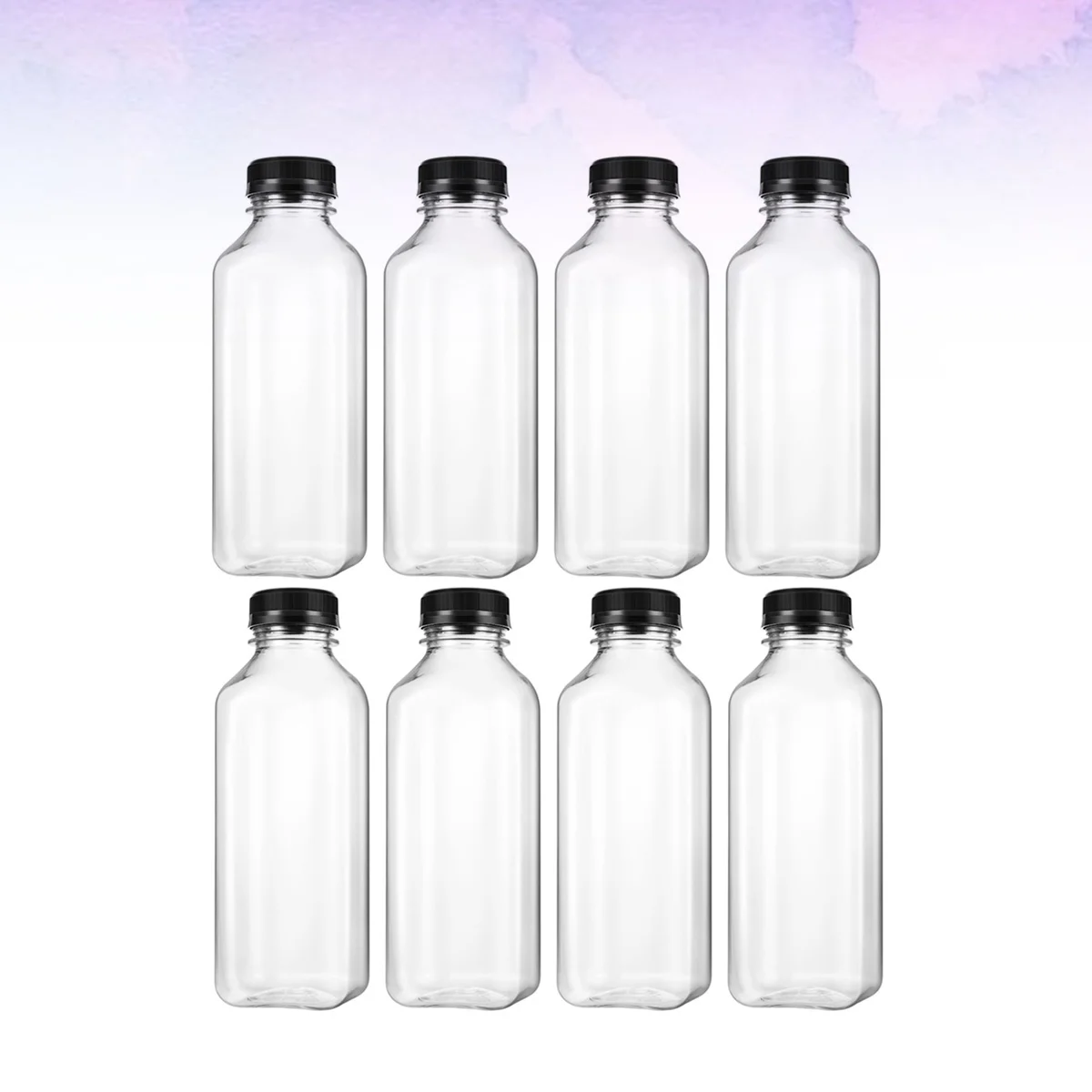 

8pcs Empty Bottles with Lids, 17oz Bottles with Caps Reusable Clear Containers for Storing Water Party Supplies