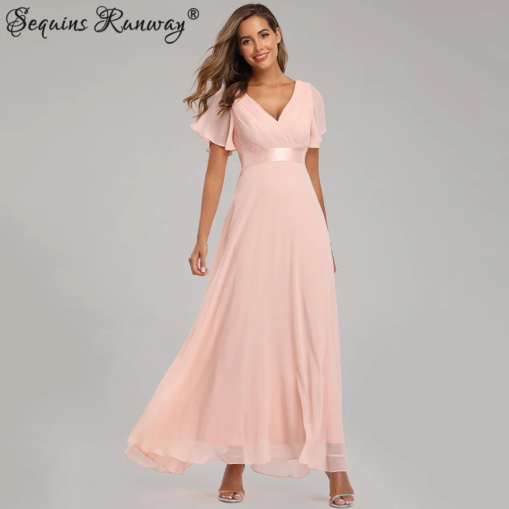 

Женское шифоновое платье-макси с фатином, розовое длинное Повседневное платье в винтажном стиле для подружки невесты, платье для выпускного вечера, Клубное облегающее платье Вечерние, на лето