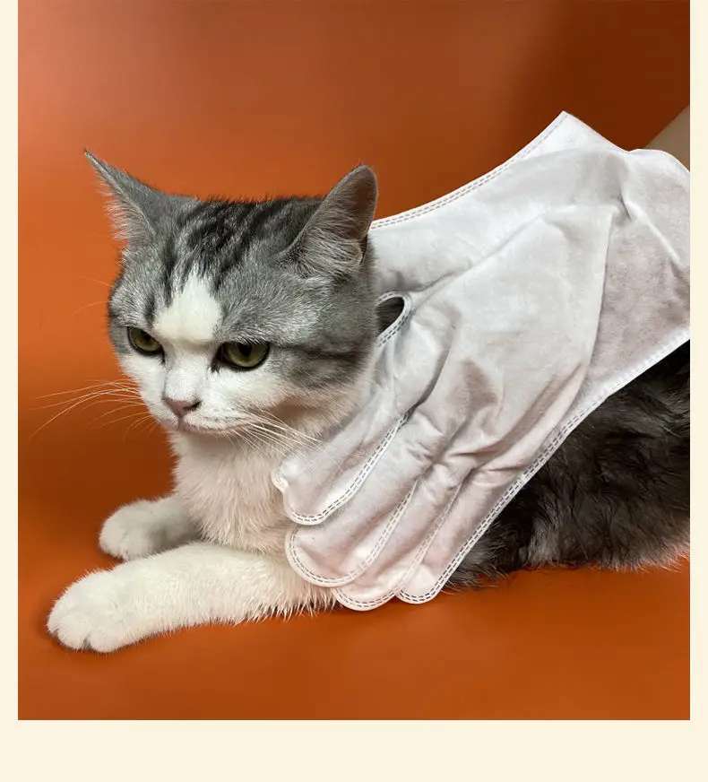 

6Pcs Pet Wash Free Gloves Cat Bath Pet Wet Wipes Dog Dry Cleaning Artifact Kitten Disposable Supplies Shower Dog Bathing Glove