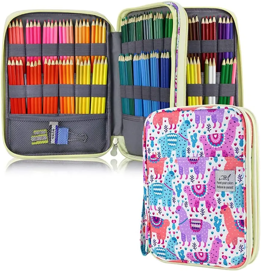 (96/192 slots) Colored Pencil Case for Student & Artist, Lar