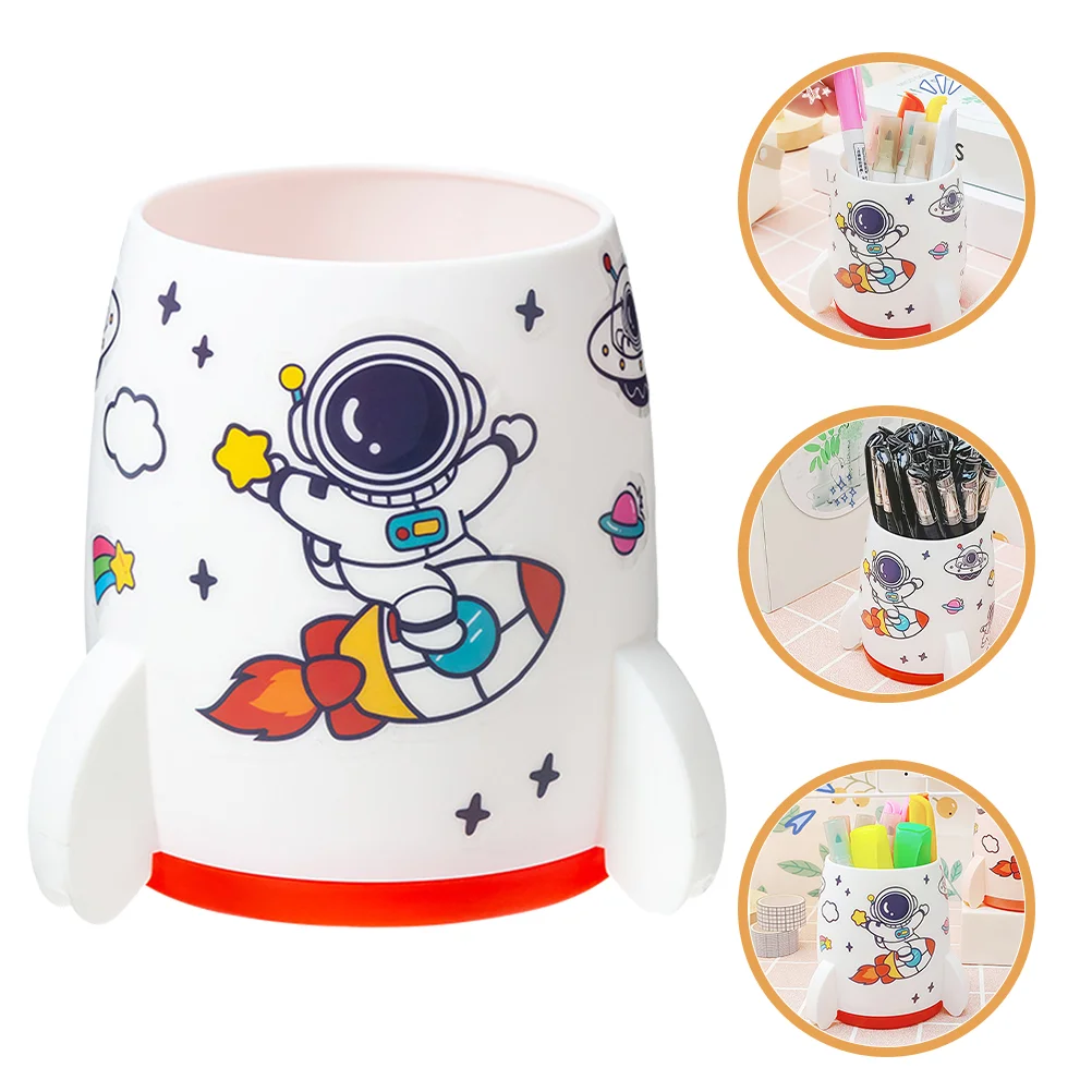 

Holder Desktop Makeup Brush Plastic Cute Dispenser Pencils Office Holders