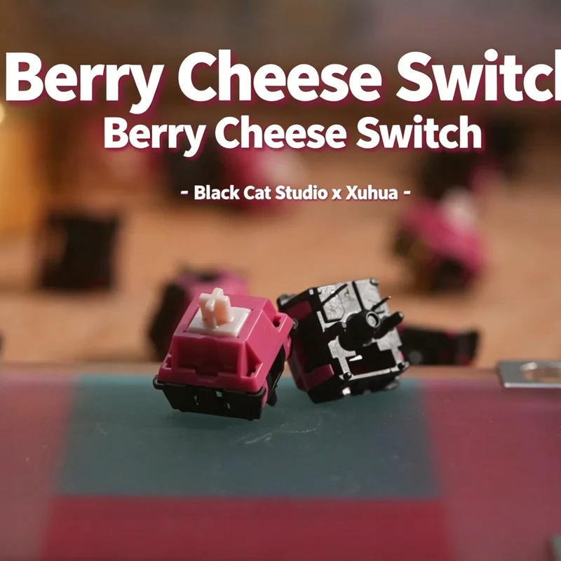 Фото Механические переключатели BSUN Berried Cheese Switch, 5-контактные, линейные, с плавным ходом, из POM, с тонкой смазкой, настраиваемые для механических клавиатур №5