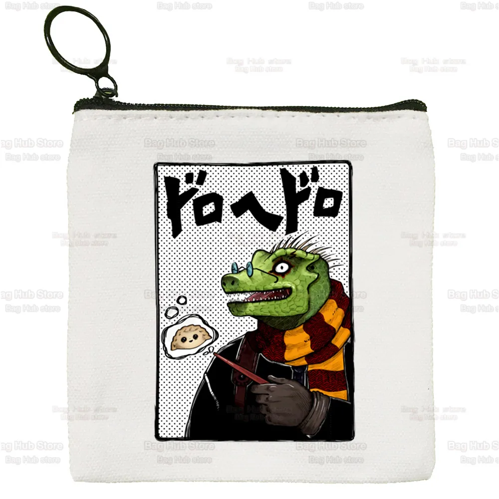 Dorohedoro Kaiman Nikaido Simple Canvas Coin Purse Cute Cartoon Japan Anime Key Case Lady Bag Coin Storage Bag