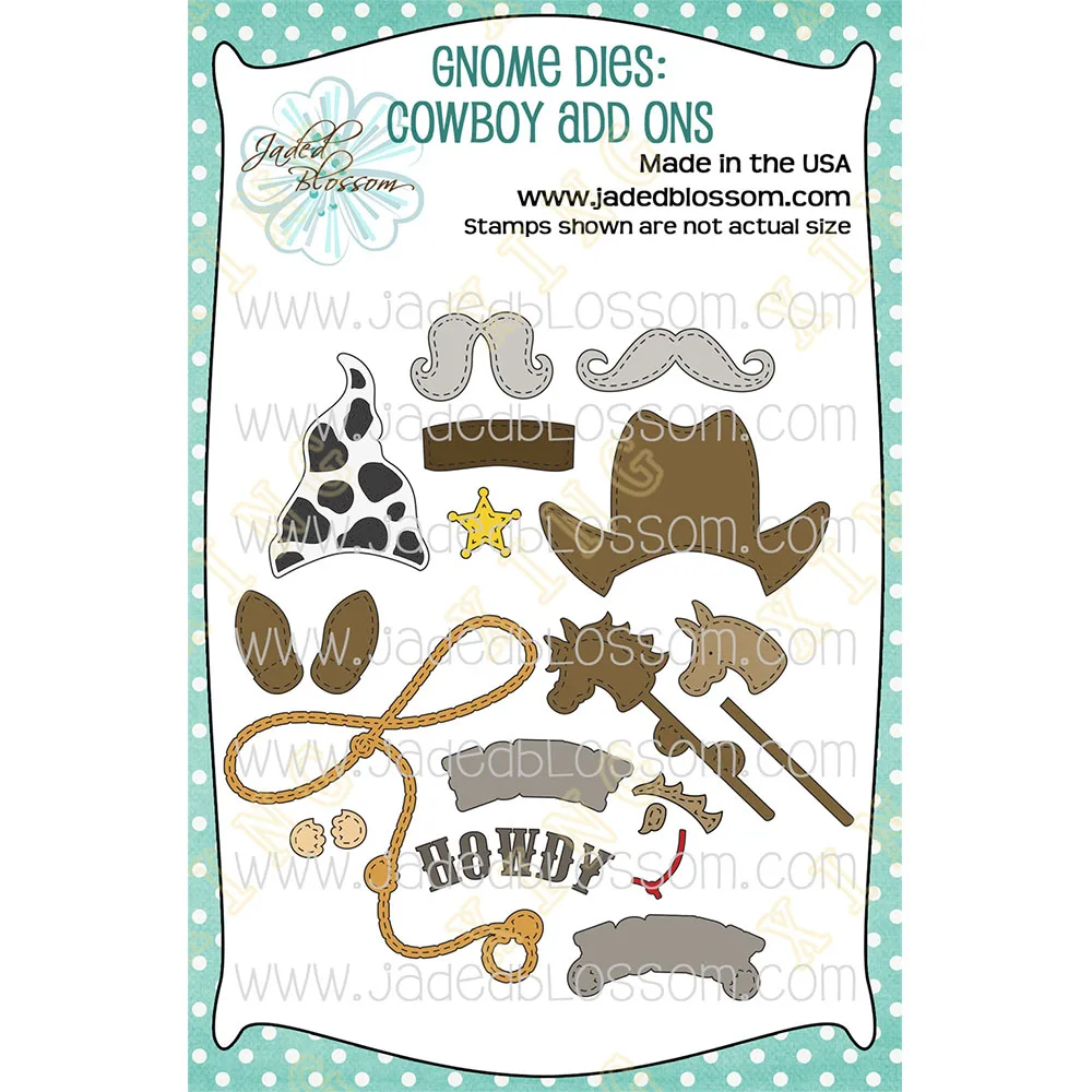 

Hot Sale New Cowboy Add Ons Metal Cutting Dies for Diy Scrapbooking Crafts Maker Photo Album Template Handmade Decoration