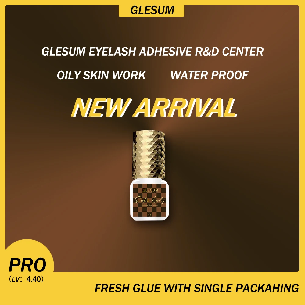 Glesum Новый стиль супер качество 0. Искусственный сухой клей Duke для леди без латекса и с низким уровнем раздражения для жирной кожи клей для наращивания ресниц