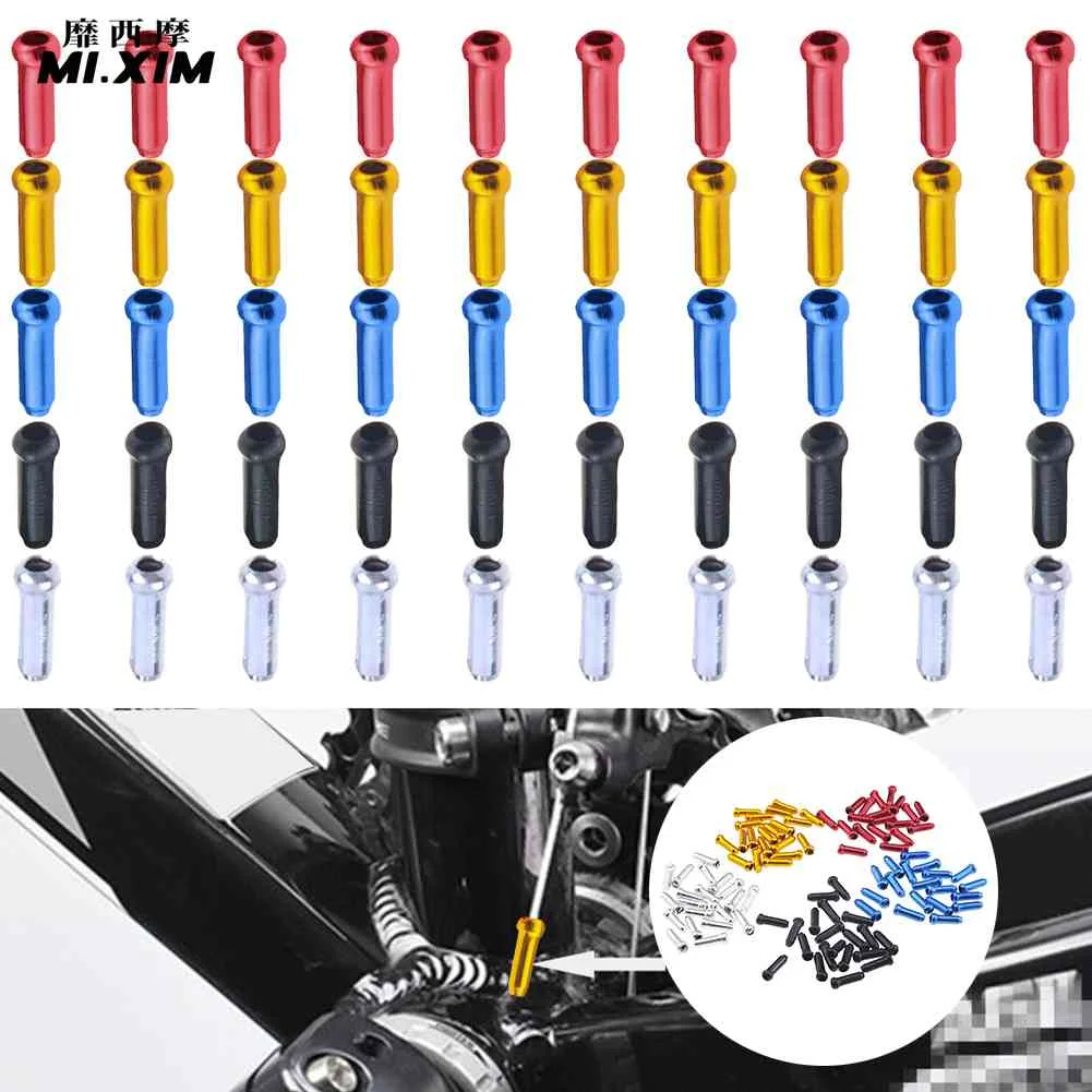 

Наконечники для велосипедного троса, алюминиевые наконечники для троса переключения передач, 50 шт.