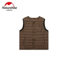 Туристический уличный теплый жилет Naturehike, легкий белый гусиный пуховик, удобная модная безрукавка для походов и отдыха на открытом воздухе