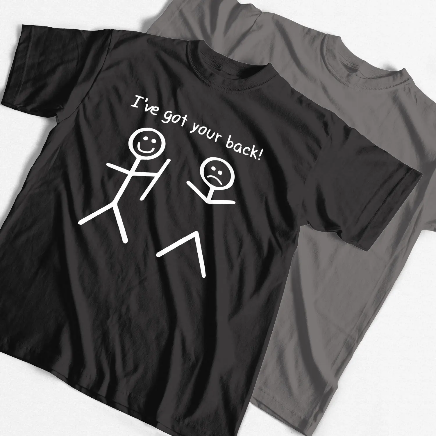 

Мужская футболка с коротким рукавом и круглым вырезом COOLIMIND FU0120A, Повседневная футболка с принтом «я получил вашу спину»