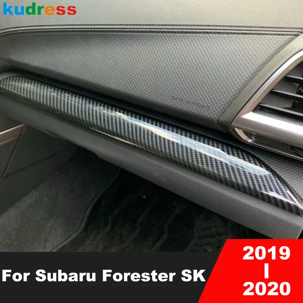 For Subaru Forester SK 2019 2020 Carbon Fiber Car Dashboard Center Console Cover Trims Decoration Strip Interior Accessories