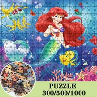 disney princess ariel puzzle 3005001000 pieces cartoon the little mermaid jigsaw early educational toys for childrens