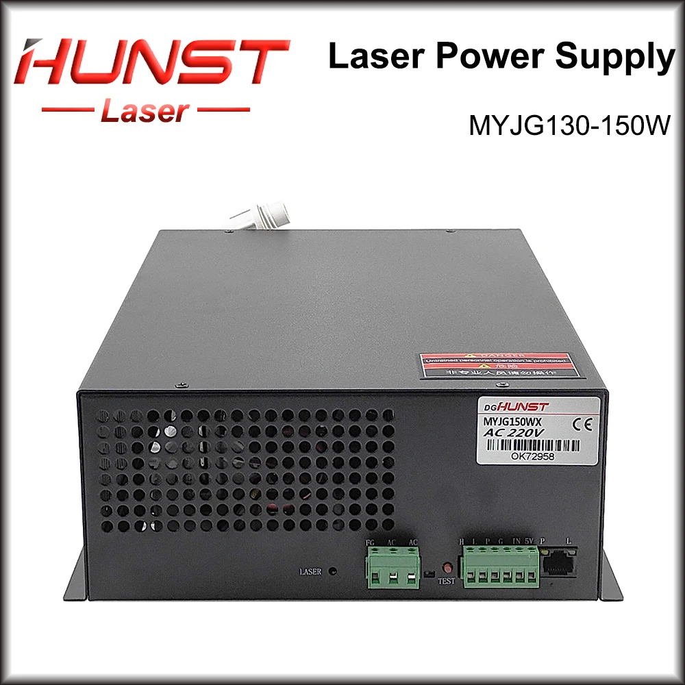 Hunst MYJG 130-150 Вт CO2 лазерный источник питания 130 ~ 150 генератор для Co2 гравировального