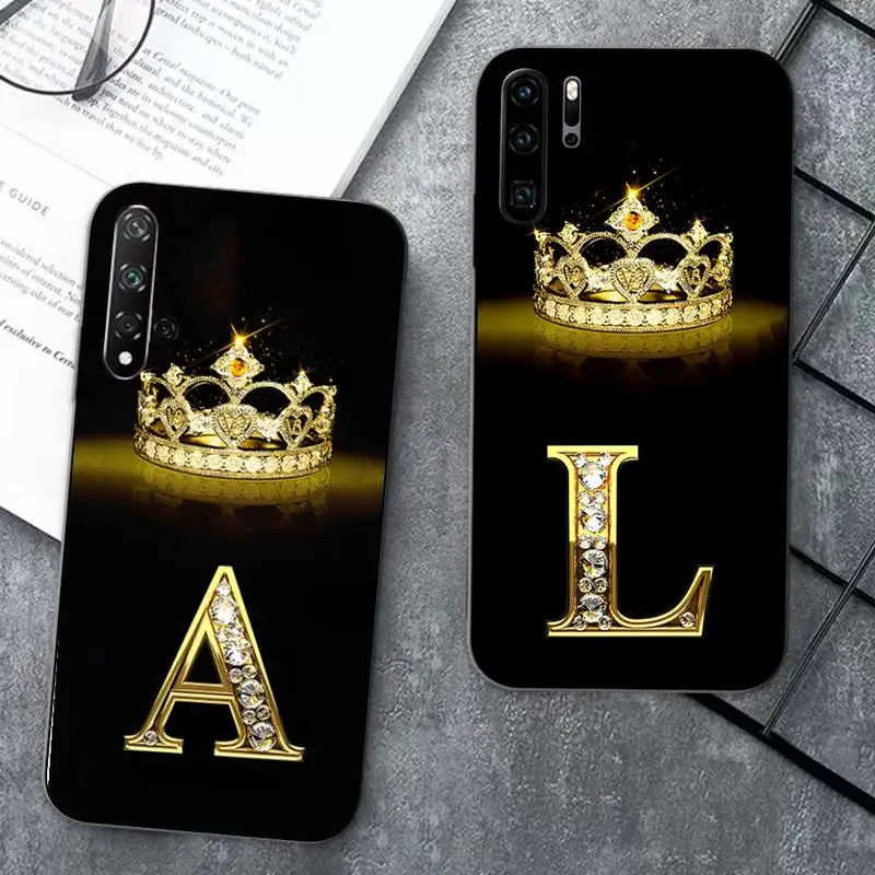 

Diamond Crown Letter Phone Case for Huawei Honor 10 i 8X C 5A 20 9 10 30 lite pro Voew 10 20 V30
