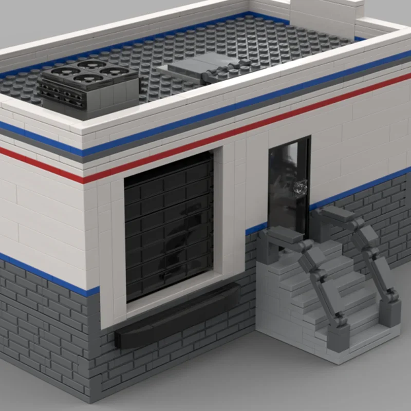 Модель с видом на улицу Moc строительные блоки кирпич MOC модель почты технология
