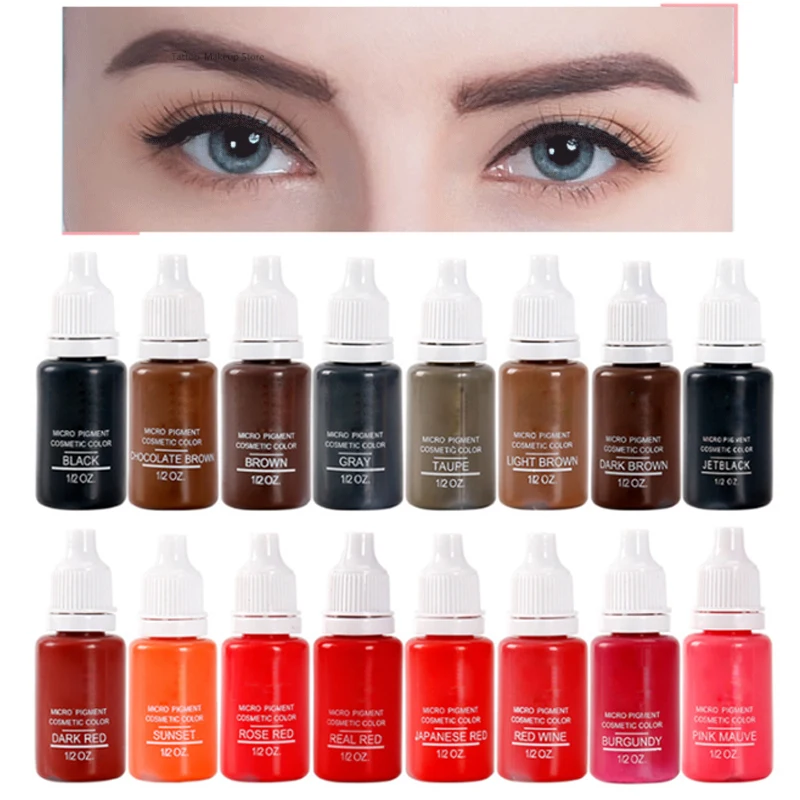 

Sdotter 24 Colors Tattoo Ink Set Permanent Makeup Eyebrow Ink Lips Eye Line Tattoo Color Microblading Pigment for Body Beauty Ta