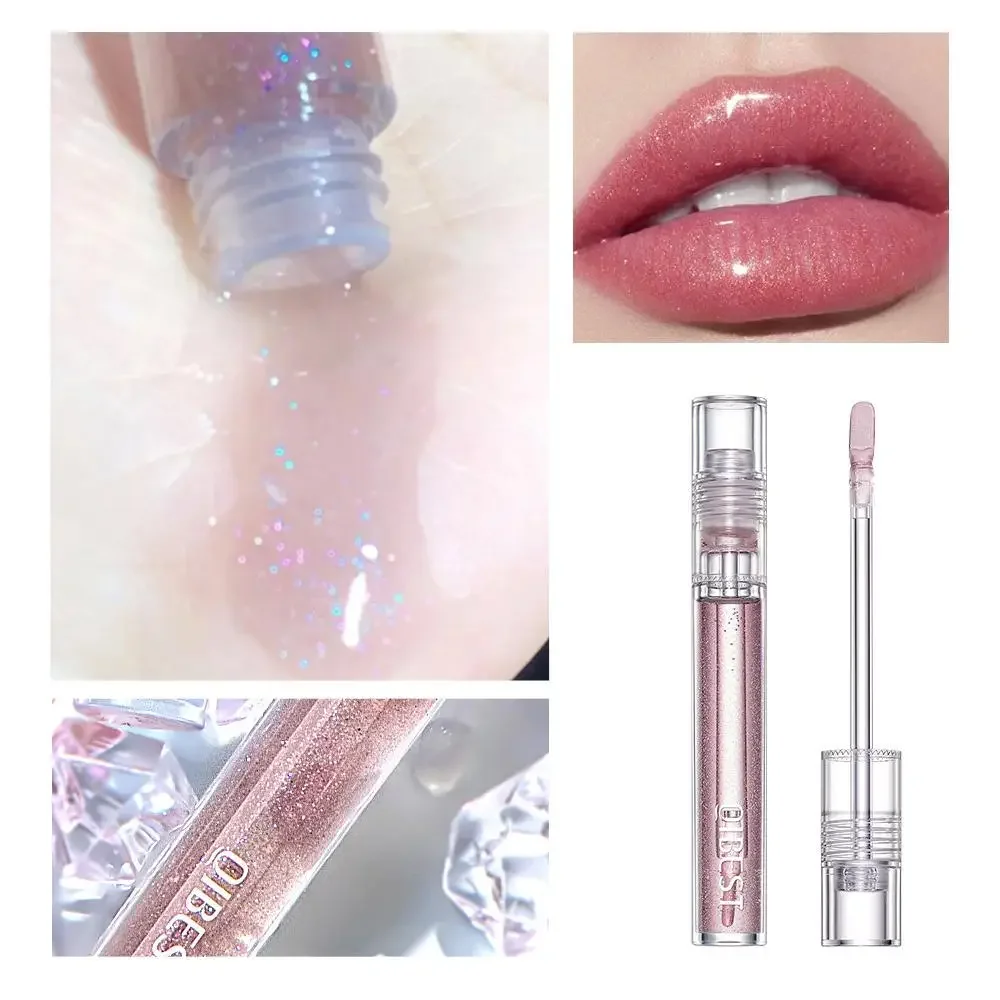 Блестящий Блеск для губ Корейский макияж блеск увлажняющая прозрачная жидкая