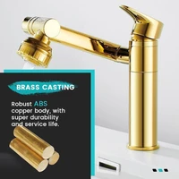 bathroom sink faucet hot cold water mixer crane antique bronze deck mounted multi azimuth 360 degree free rotation