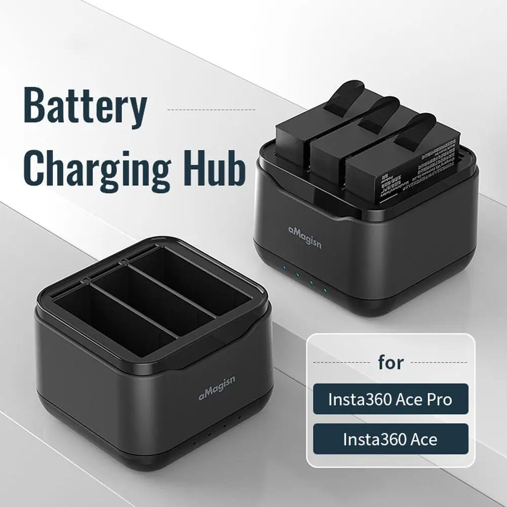 Концентратор для зарядки аккумулятора Insta360 Ace Pro 3-слотовая подставка ящик
