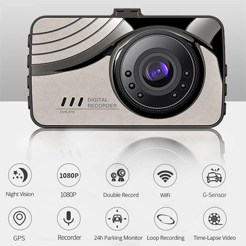 

Car DVR WiFi 3.0 Full HD 1080P Dash Cam Rear View Camera Video Recorder Black Box Auto Dashcam Parking Monitor GPS Night Vision