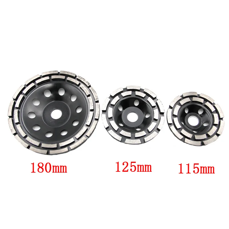 

1pc Diamond Cutting Disc Saw Blade for Stone Granite Marbel Concrete Twin Row Grinding Disc Granite Marble 115/125/180mm
