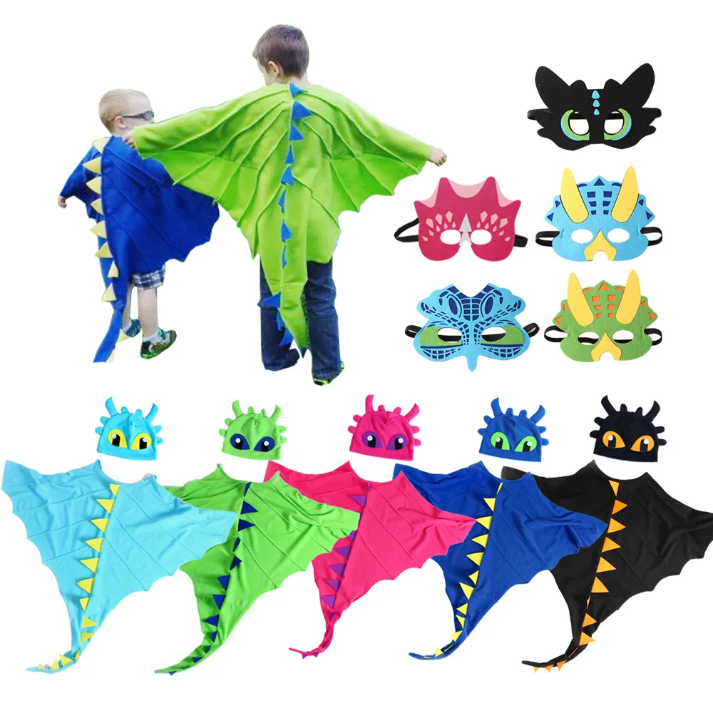 

Children's costumes Halloween Christmas cosplay costume party dinosaur cape hat mask