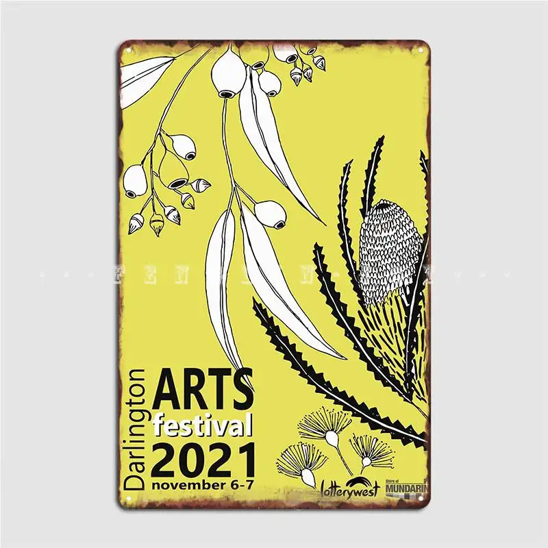 

2021 год, декоративный фестиваль Дарлингтона, дизайн 2021 года, металлическая табличка, плакаты, Настенная роспись, кинотеатр, кухня, жестяной плакат
