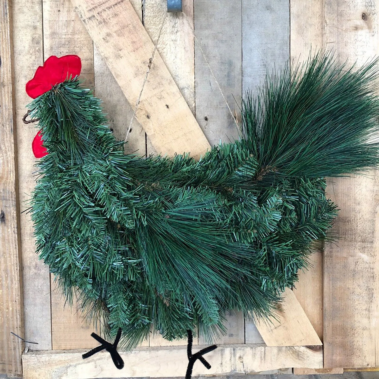 Рождественский венок с петухом 16 дюймов |