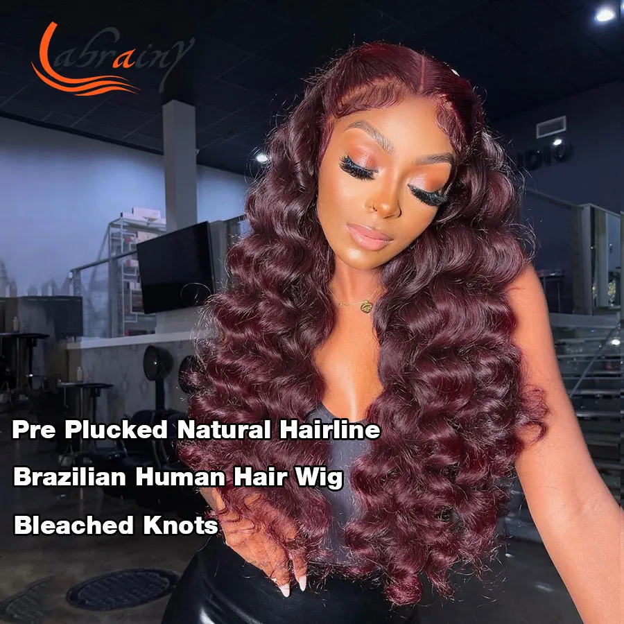 360 HD кружевные передние al человеческие волосы парики красная глубокая волна 13x 4