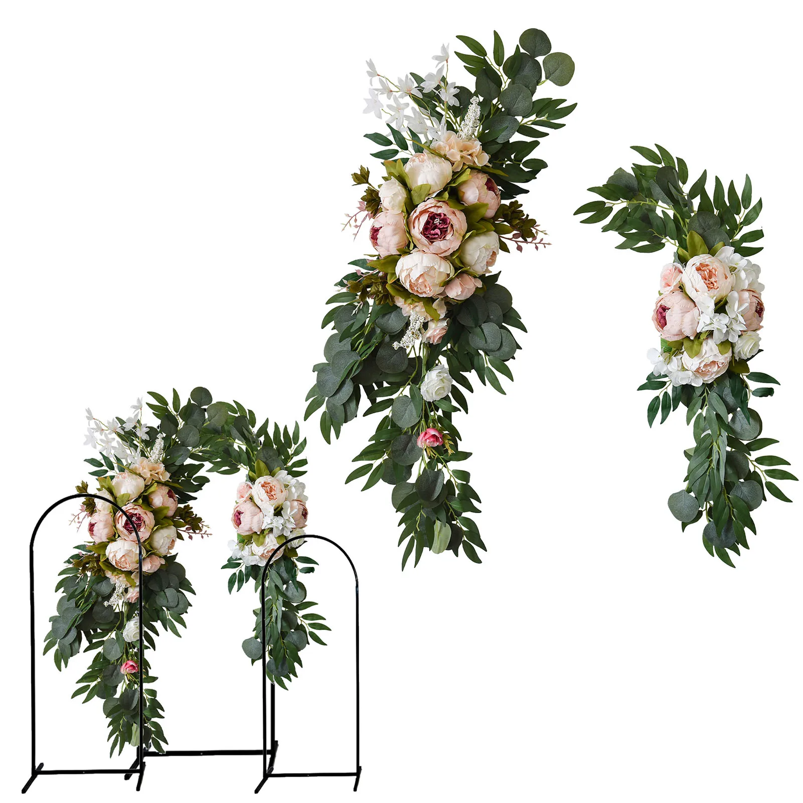 

Artificial Wedding Arch Flowers Kit Elegant Ceremony and Reception Backdrop Decorative Artificial Flowers Great Alternative to