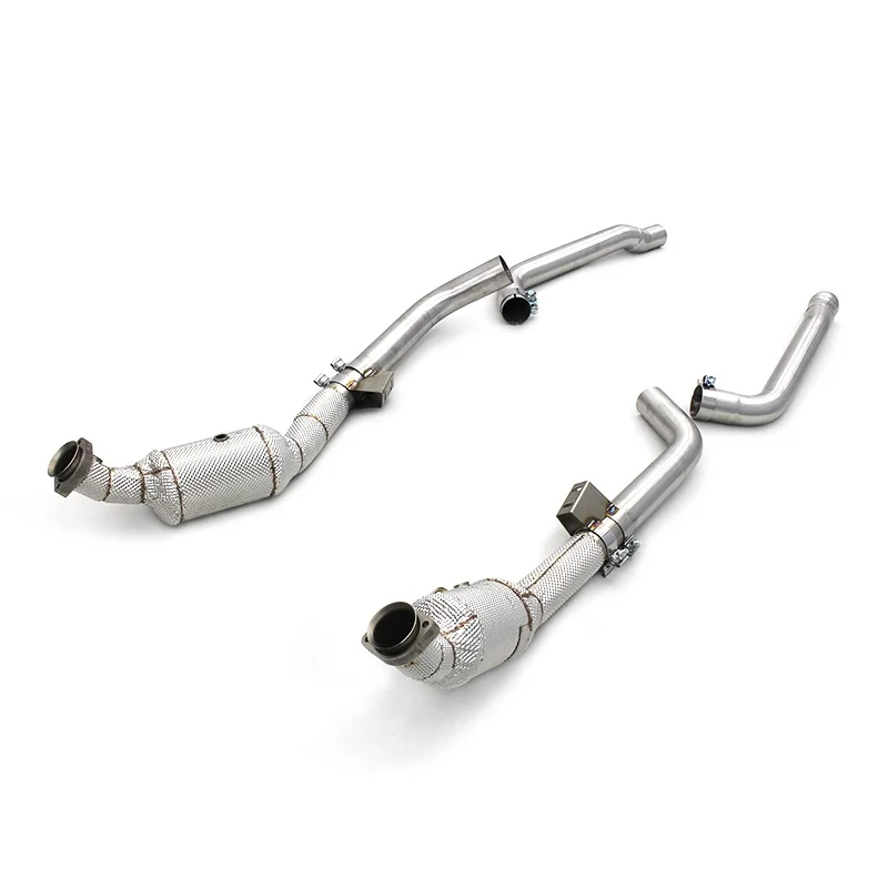 

Head Section High flow Pipes Exhaust Pipes branch downpipe Exhaust Pipe with catalyst For Mercedes-Benz E63 AMG 5.5T