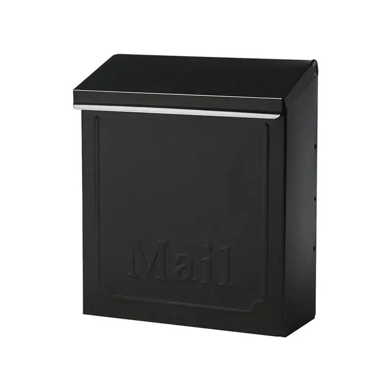 

Medium, Vertical, Locking, Steel, Wall Mount Mailbox, Black, THVKB001