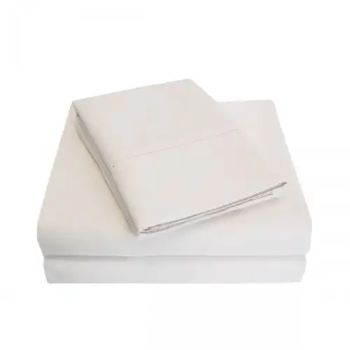

Solid Cotton 800-Thread Count Sheet Set, Queen, Ivory For Adults
